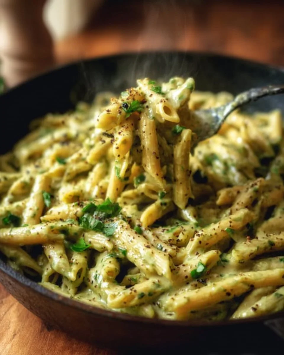 Cremige Pesto-Sauce Pasta (Beste einfache Eintopf-Rezept)