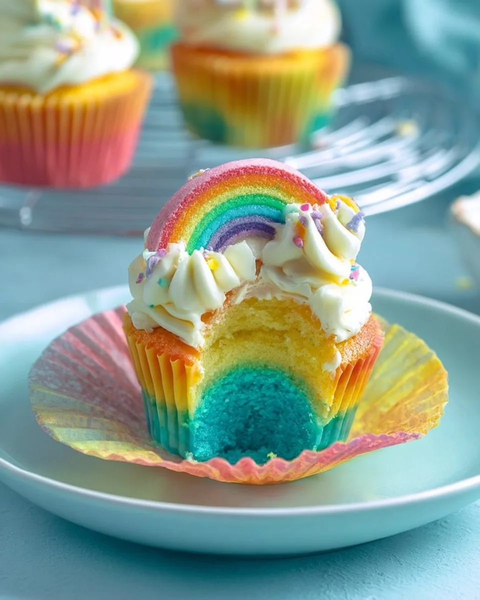Regenbogen-Muffins