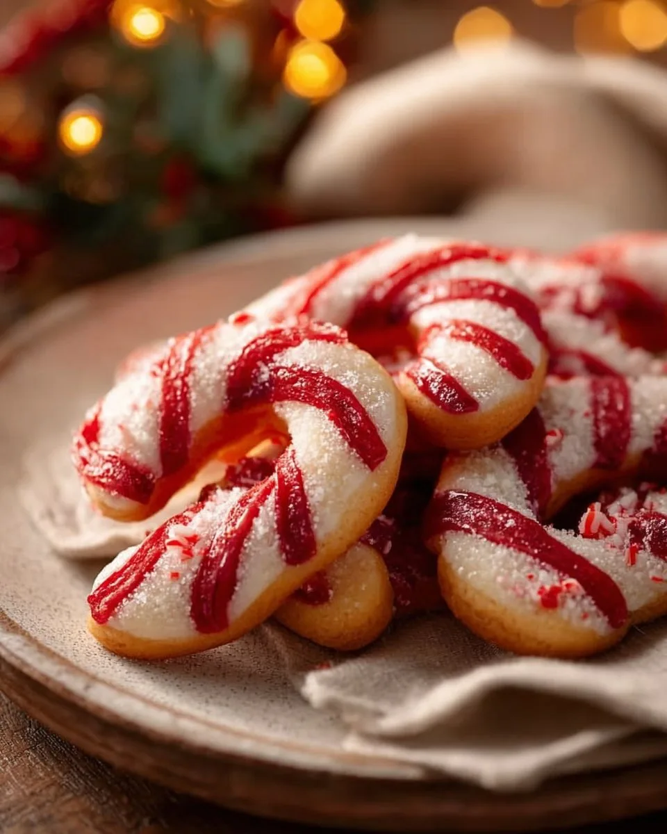 Festliche Zuckerstangen-Kekse
