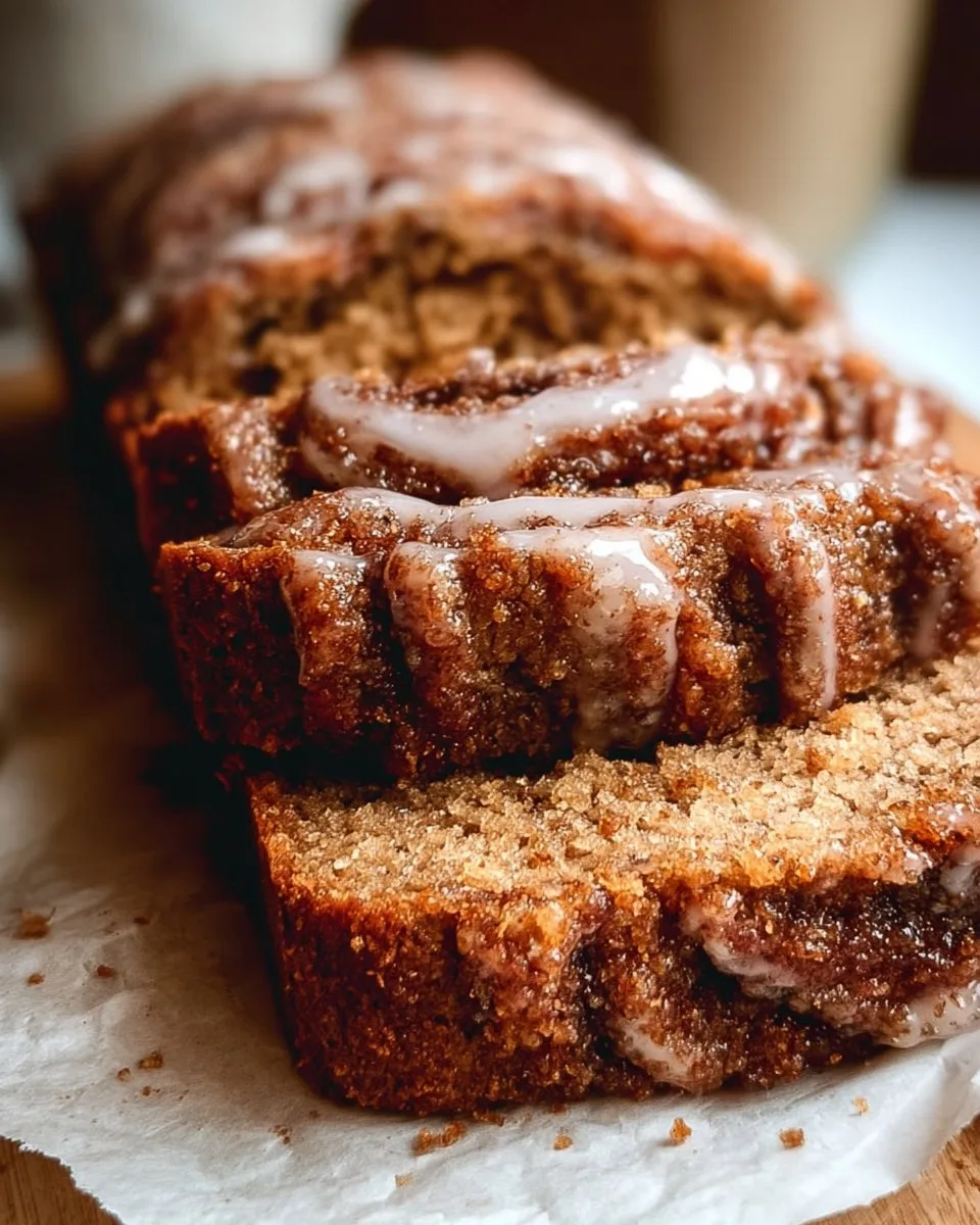 Veganer Zimtrollen-Bananenbrot [GF, ölfrei]
