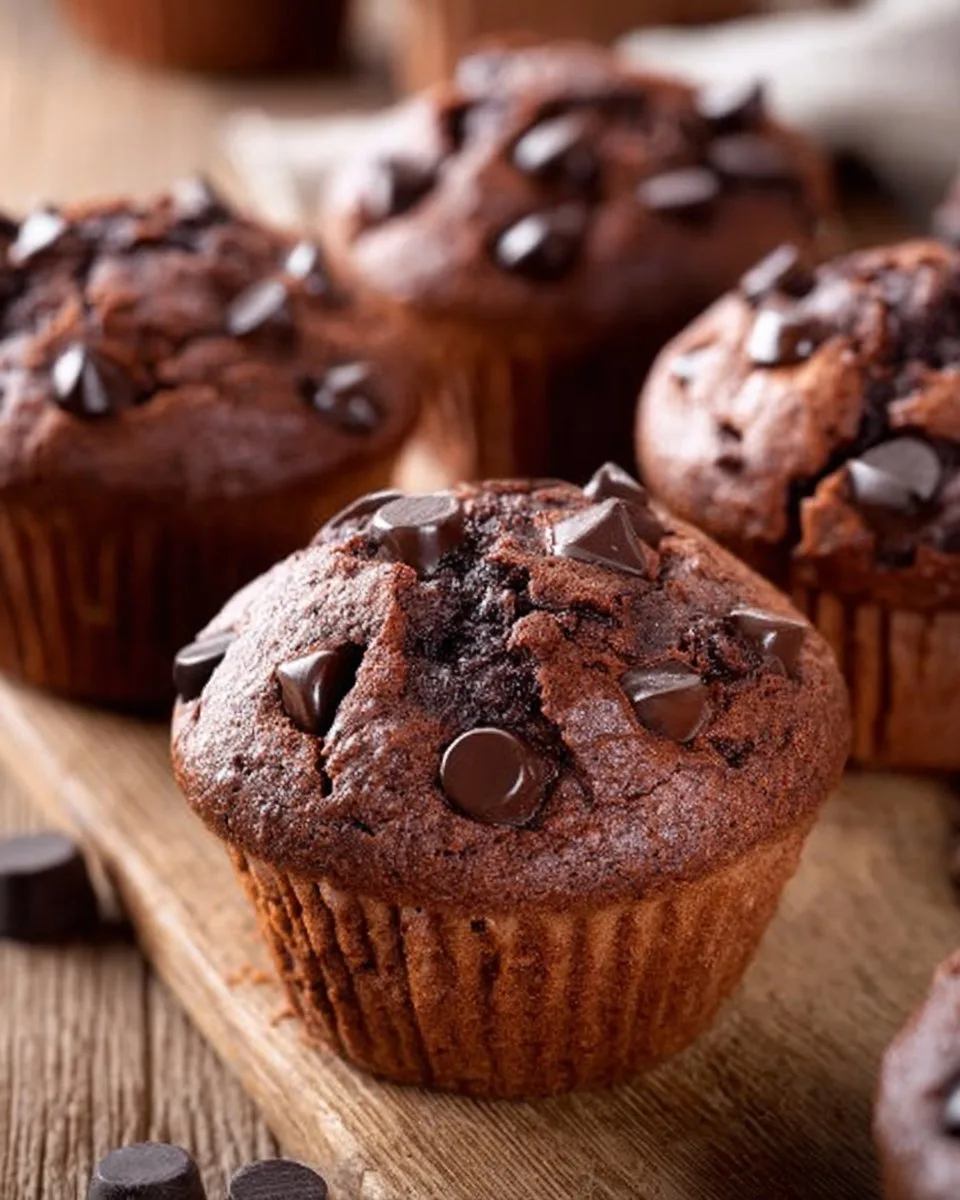 Saftige Schokomuffins mit Öl & Kakao