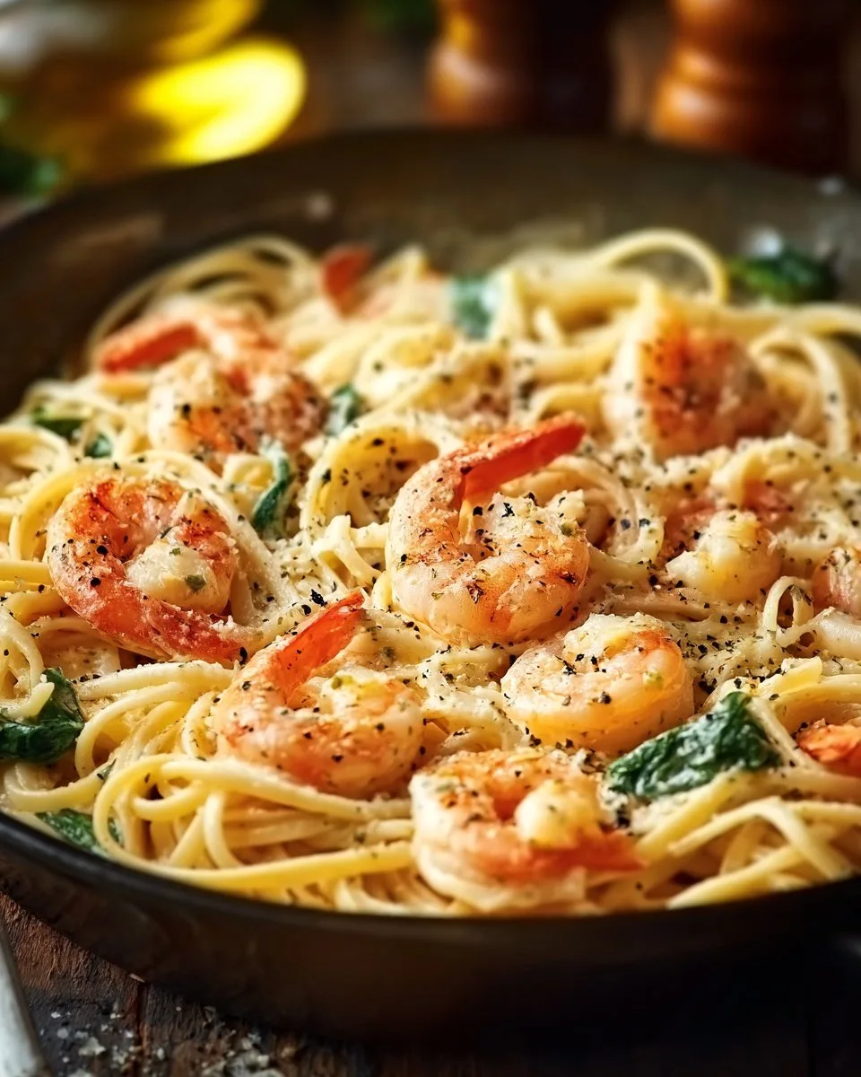 Cremige Garnelen-Pasta