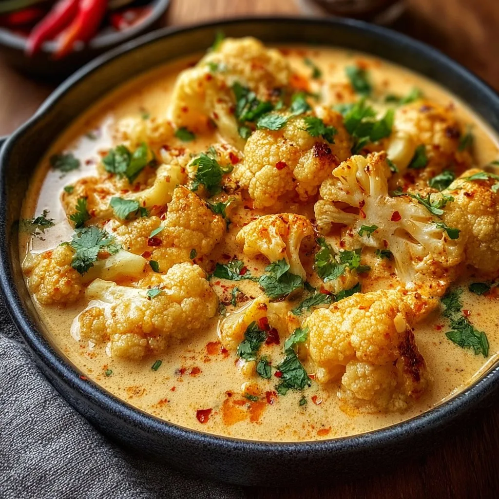 Cremiger Blumenkohl-Curry aus dem Backofen
