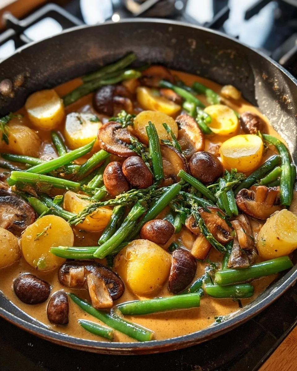 Kartoffel-Pilz-Pfanne mit Bohnen
