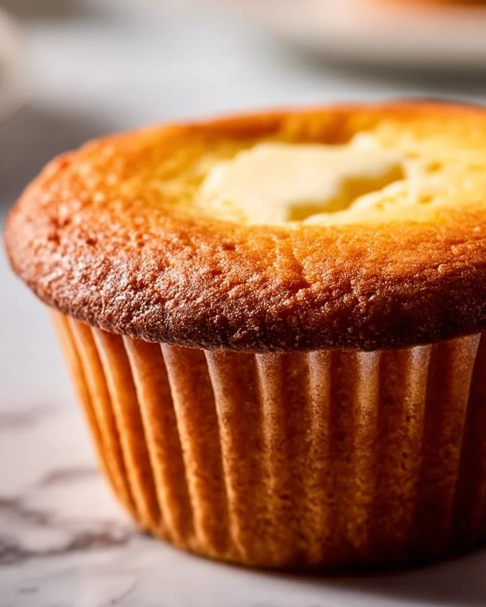 Käsekuchen-Muffins ohne Boden auf einem Teller serviert