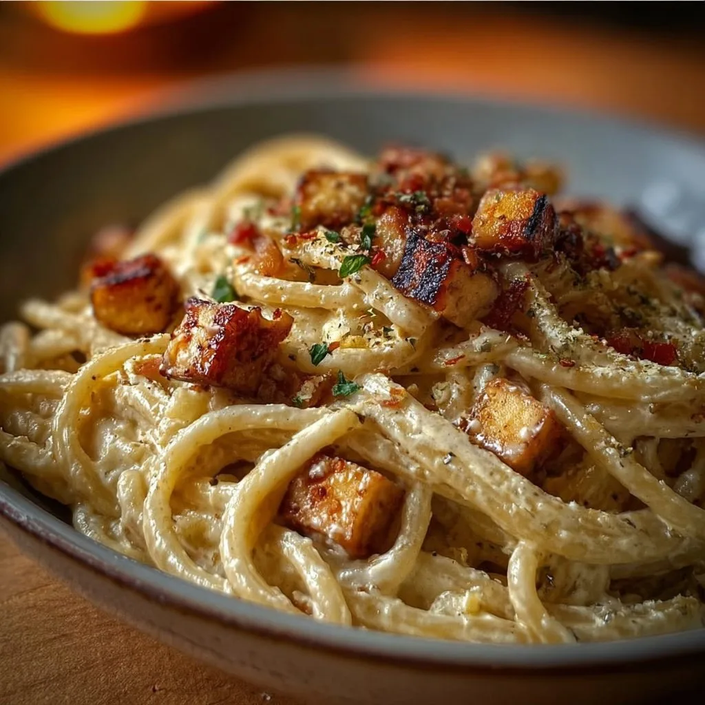 Geräucherte Tofu-Carbonara: Ein Unglaubliches Ultimatives Rezept für 4 Personen