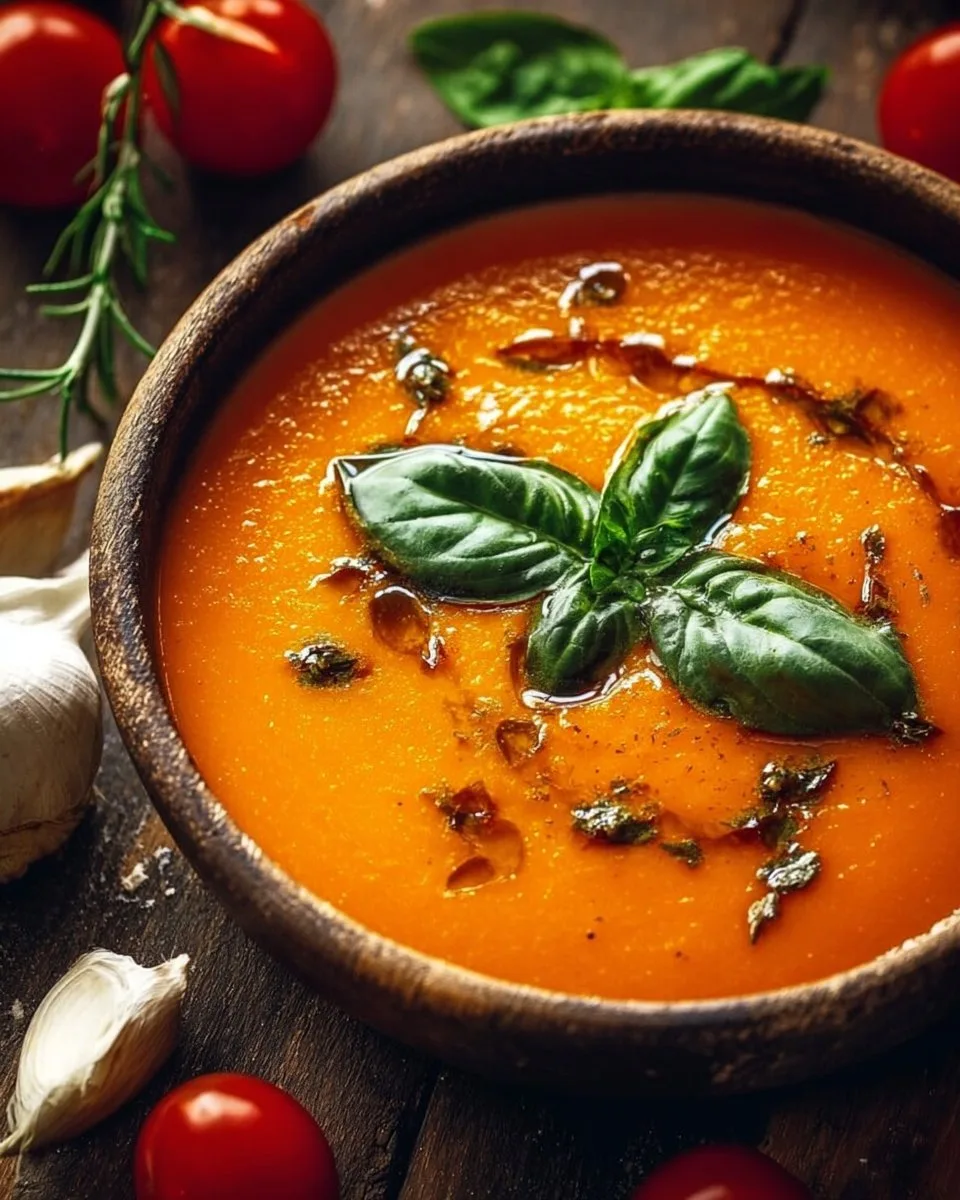 Geröstete Knoblauch-Tomaten-Suppe