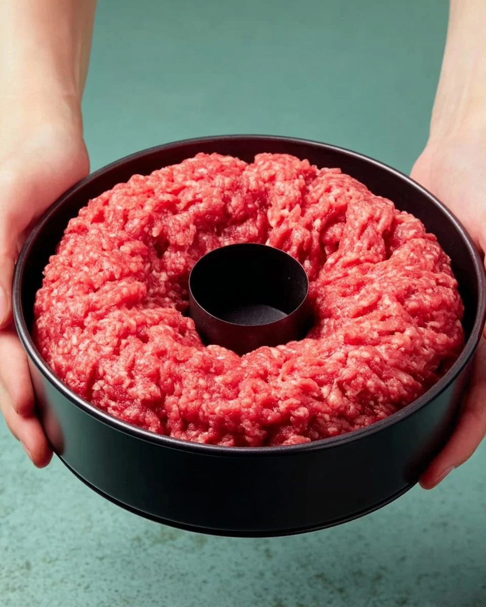 Schneller Snack mit Hackfleisch auf einem Teller serviert.