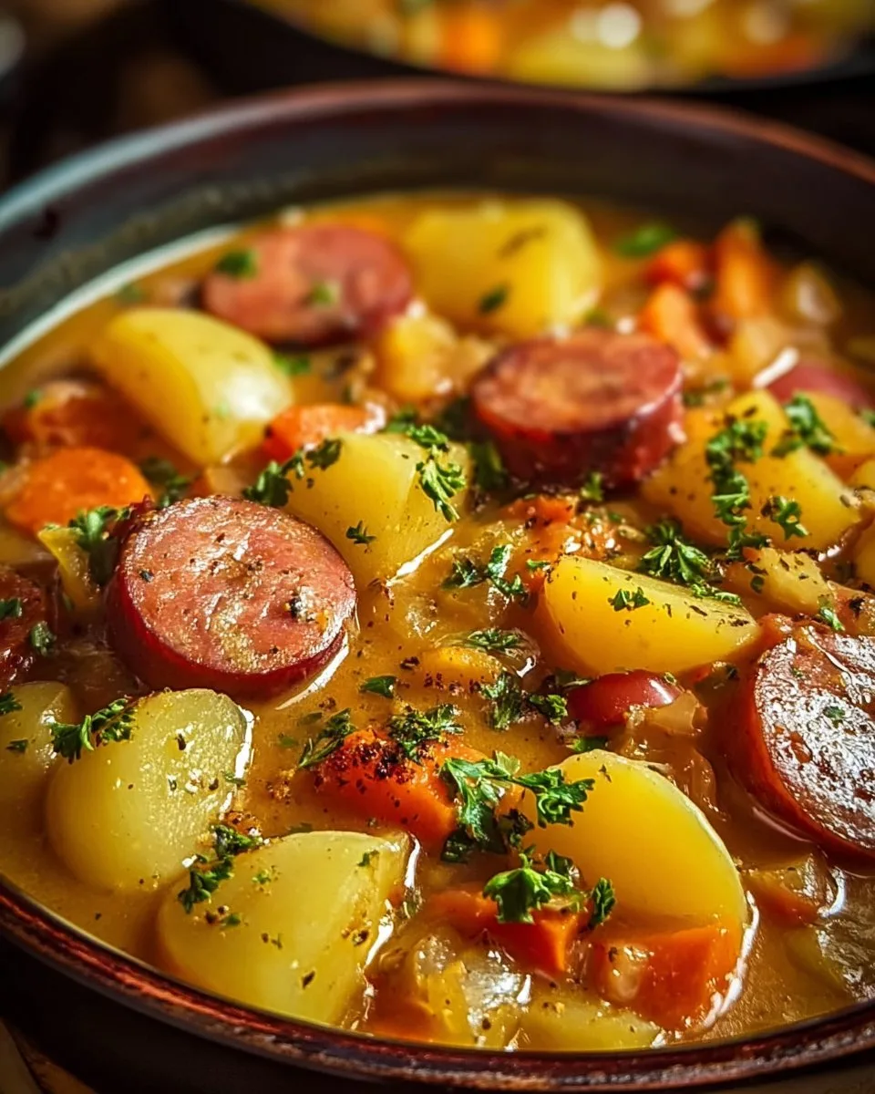 Würziger Kartoffel-Wurst-Eintopf