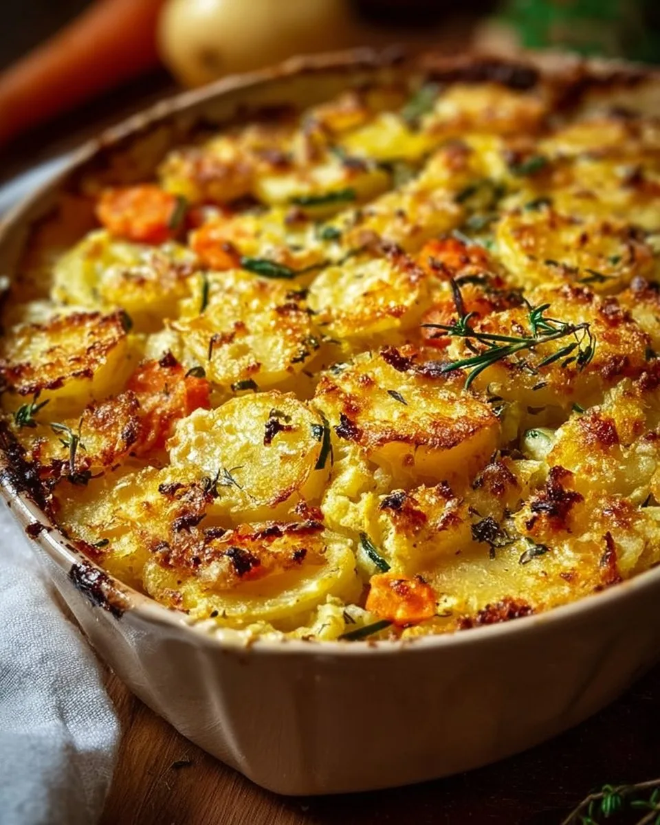 Vegetarischer Kartoffelauflauf