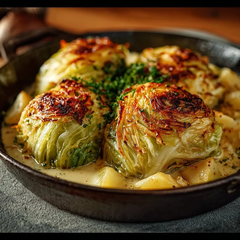 Überbackener Spitzkohl