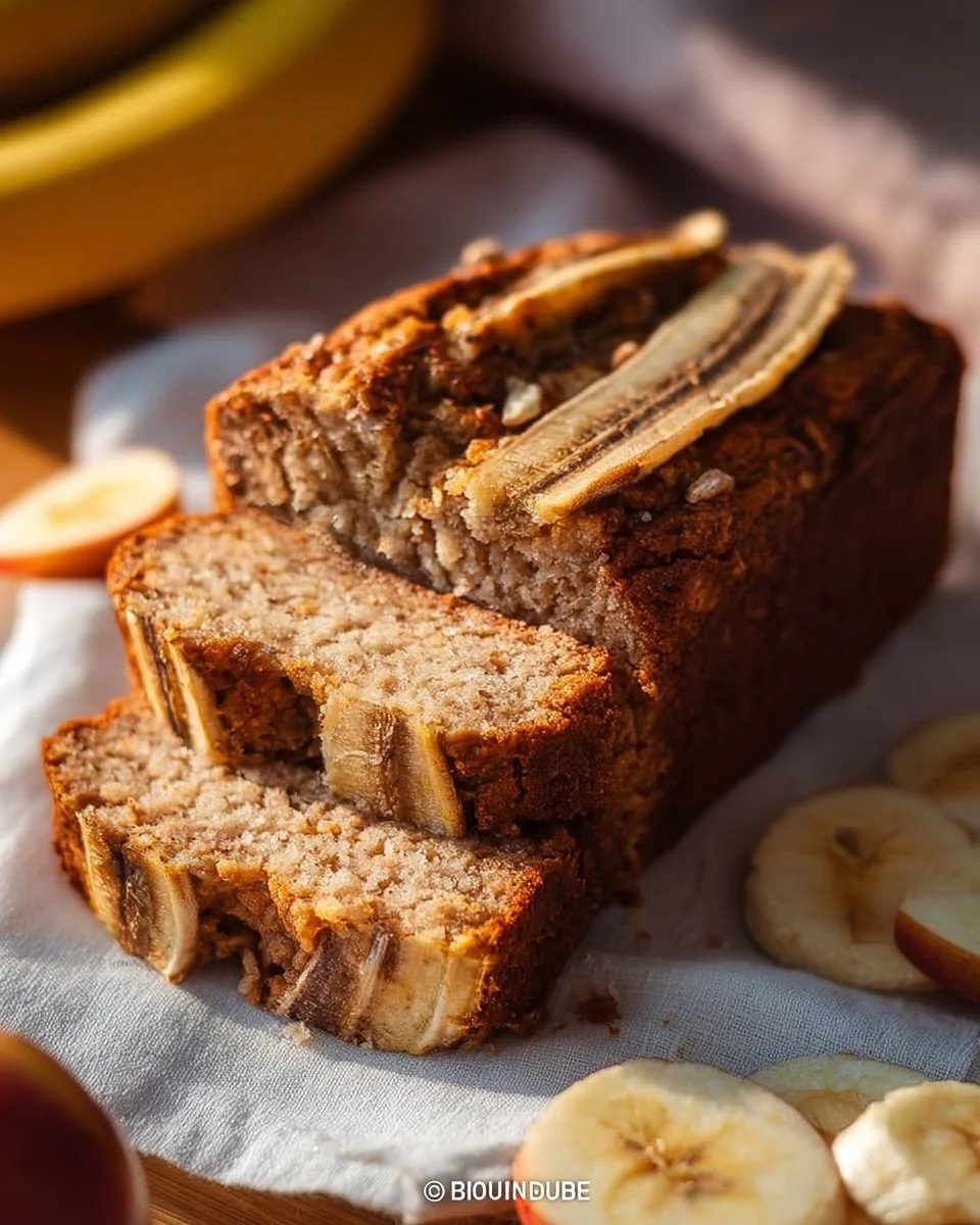Bananenbrot mit Apfel