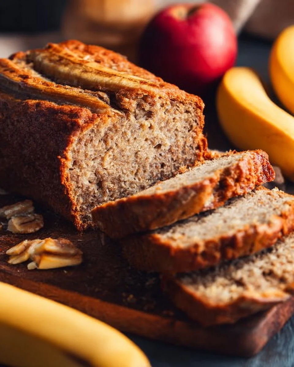 Bananenbrot mit Apfel