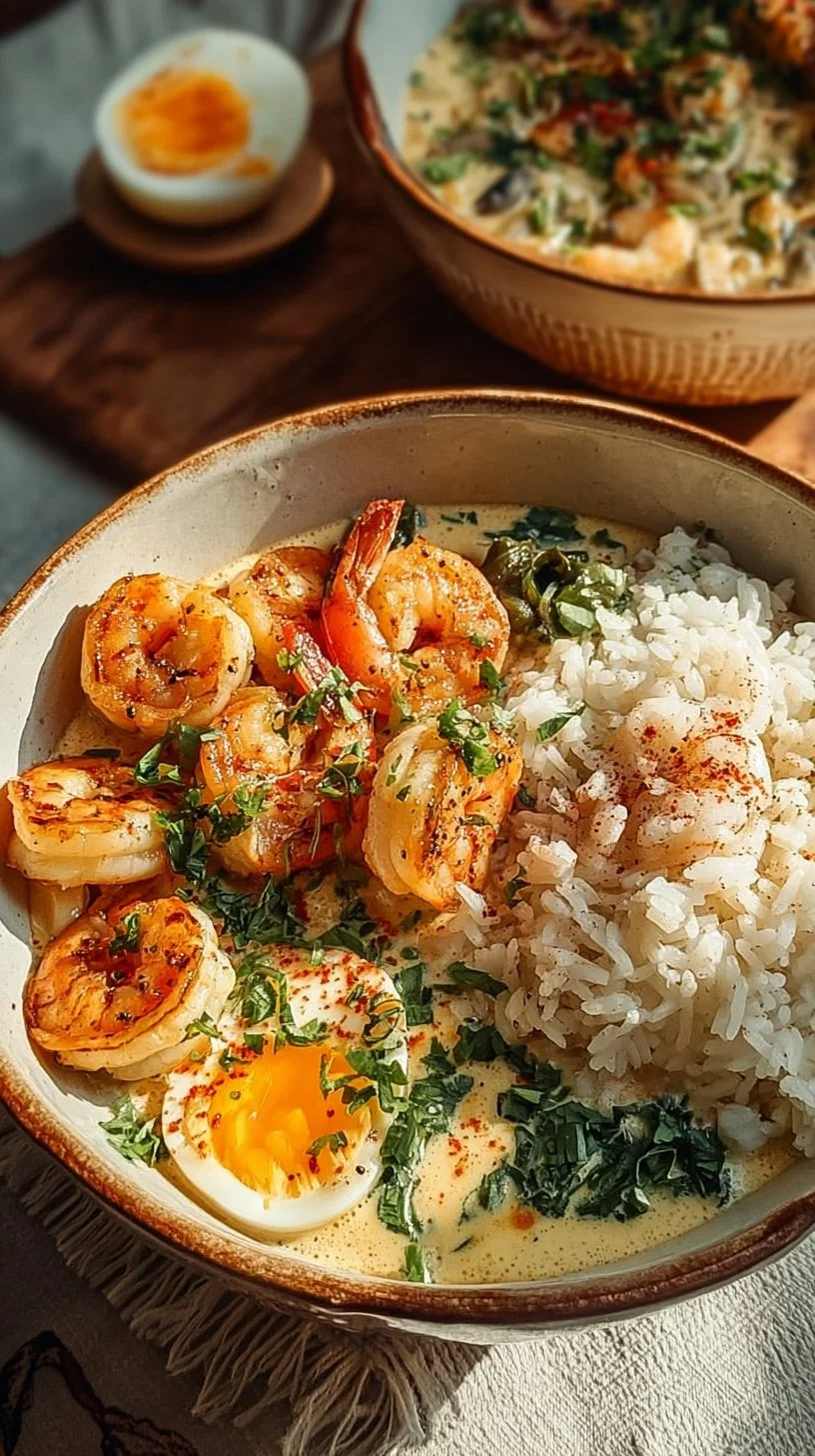 Cremige Meeresfrüchte Bowl