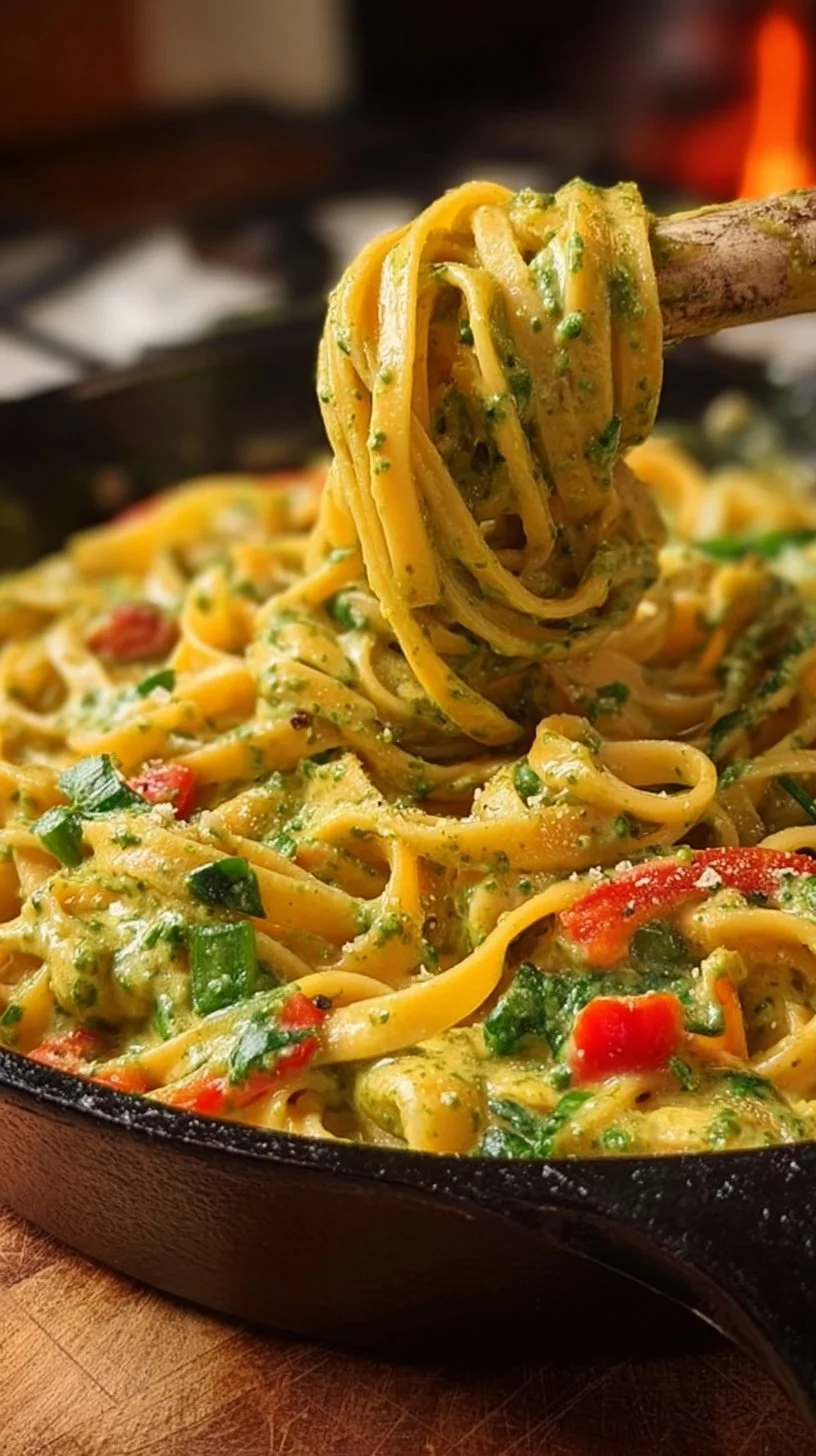 Cremige Pesto Pasta aus einem Topf
