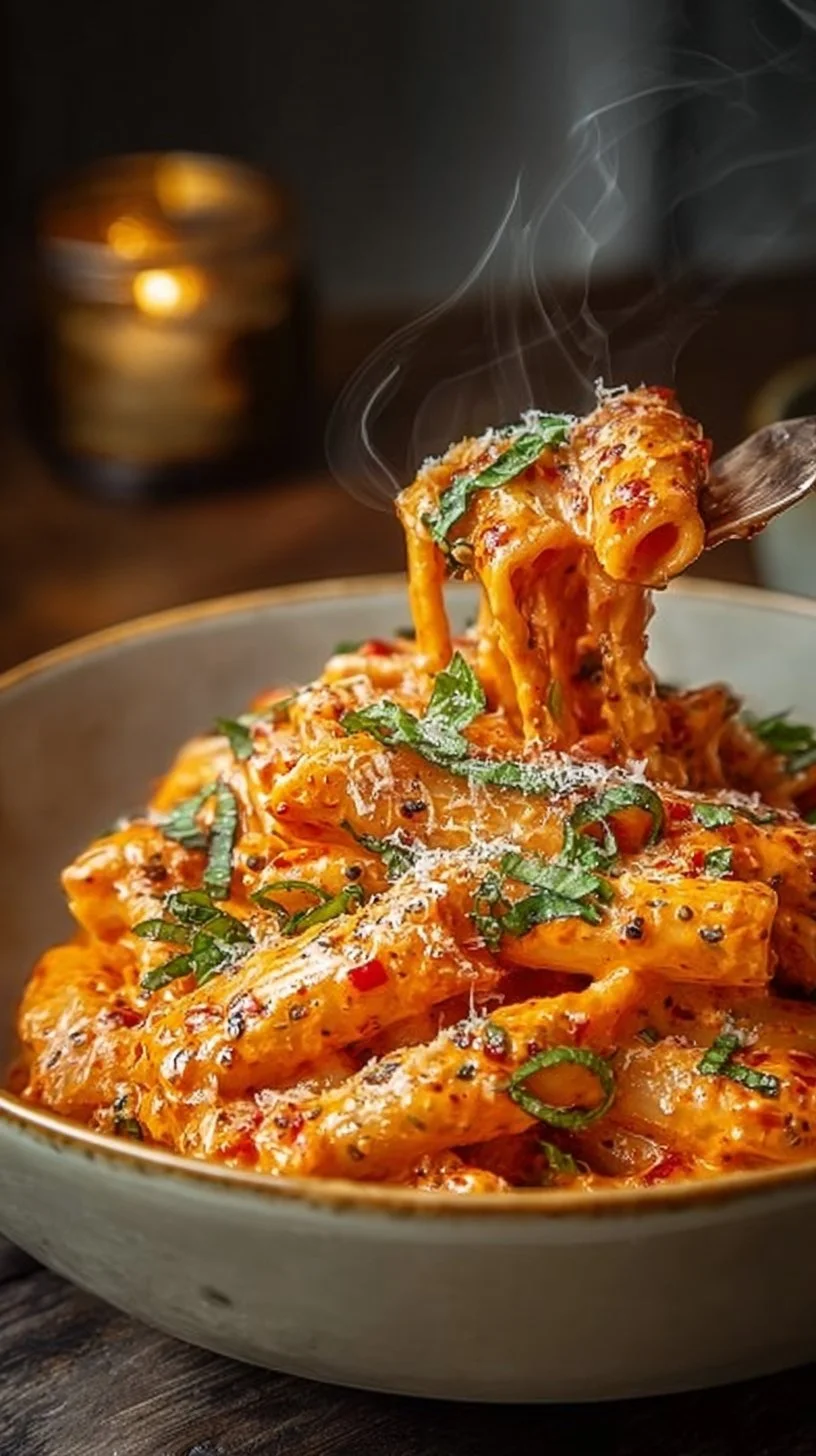 Cremige Tomaten-Knoblauch-Pasta