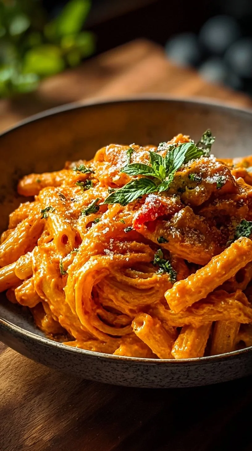 Cremige Tomaten-Knoblauch-Pasta