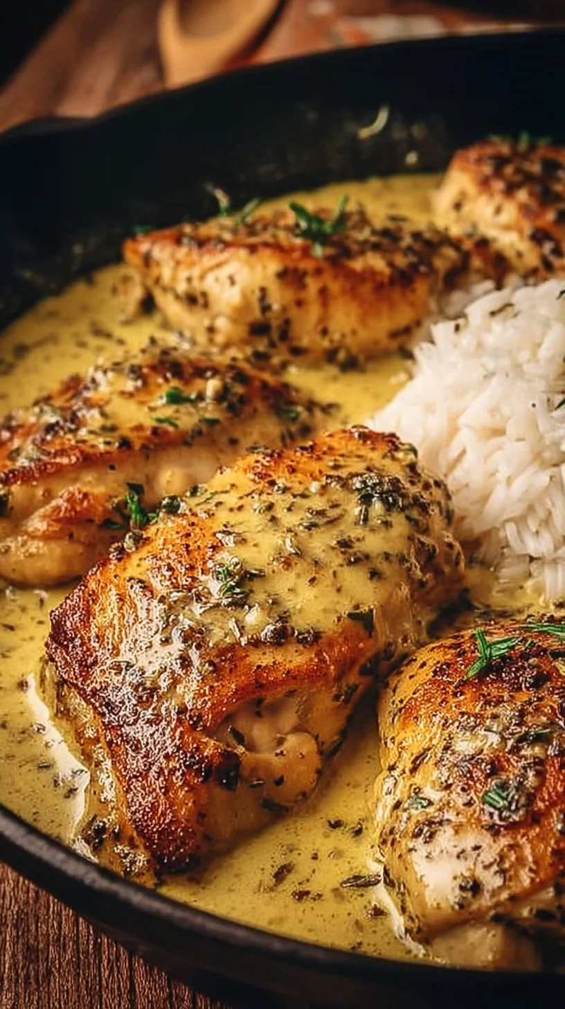 Cremiges Hähnchen mit Honig und Senf