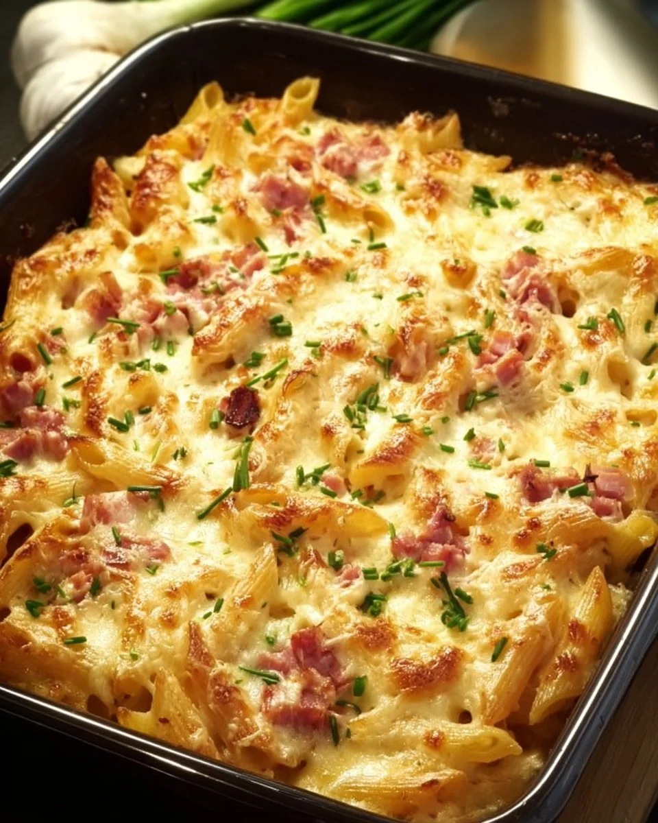 Nudel-Schinken-Gratin