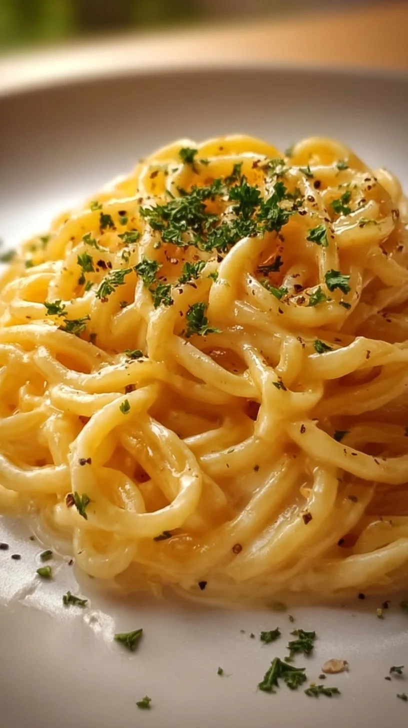 Leckeres Nudelrezept mit Crème Fraîche in einer weißen Schüssel