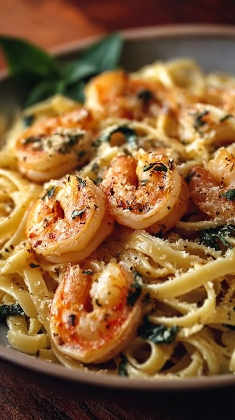 Pasta mit Garnelen und Knoblauch