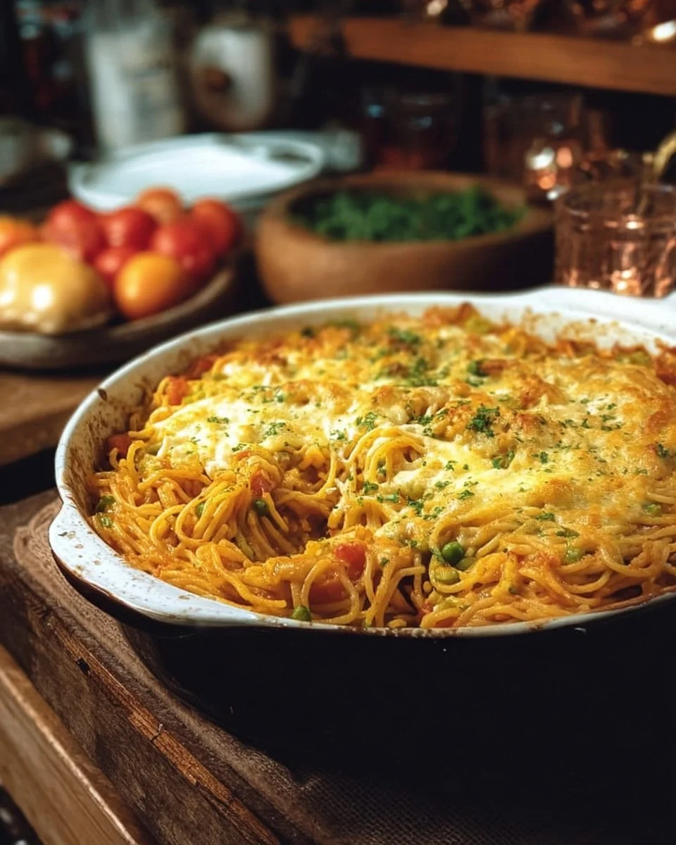 Spaghetti Auflauf mit Gemüse