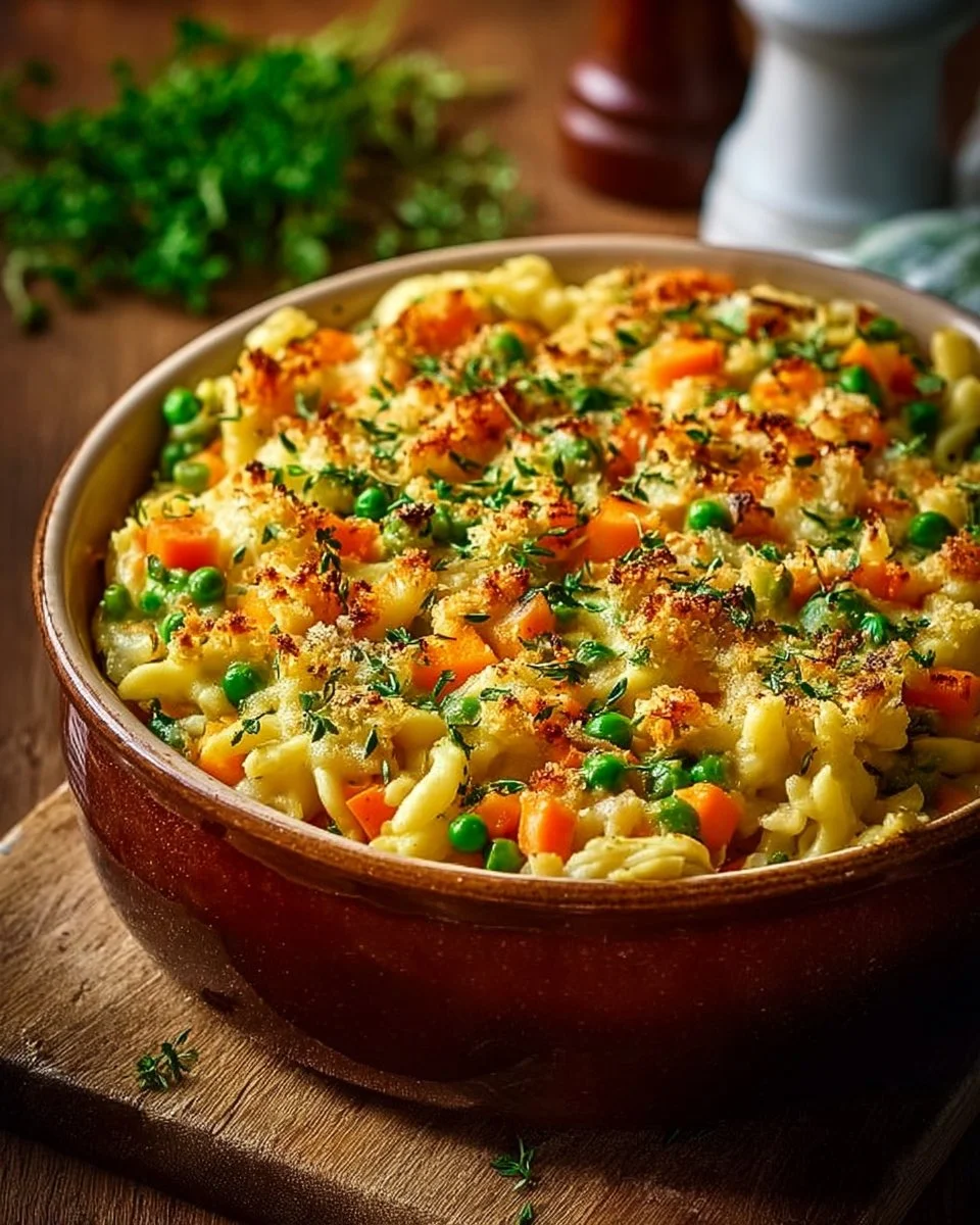 Spätzleauflauf mit Gemüse