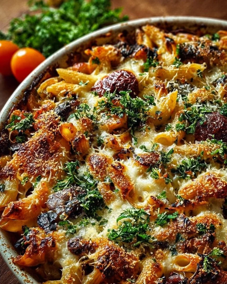 Vegetarischer Nudelauflauf