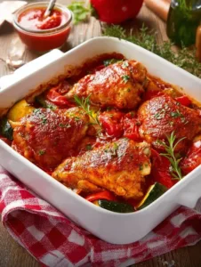 Delikates Hähnchen Rezept mit frischen Zutaten und Gewürzen.