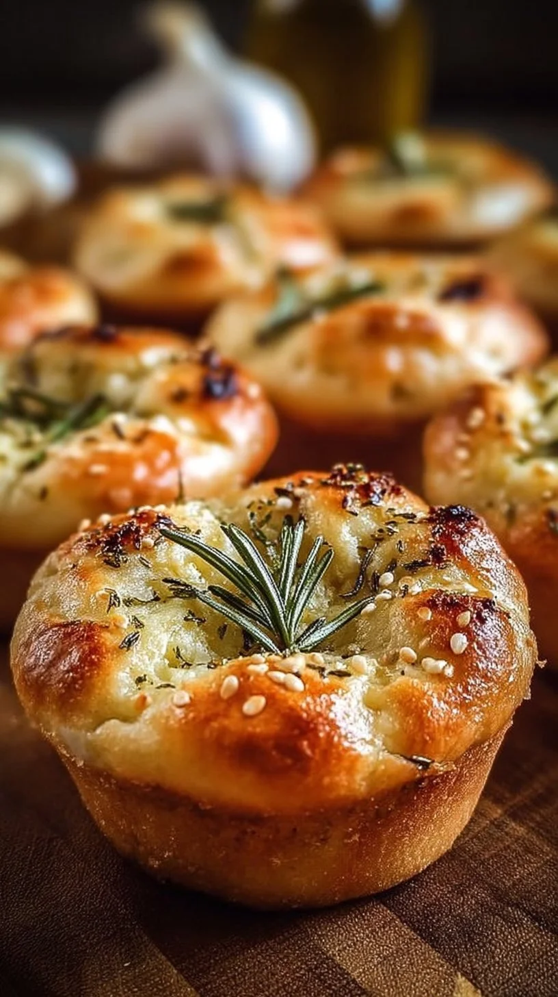 Rosmarin-Knoblauch-Focaccia-Muffins