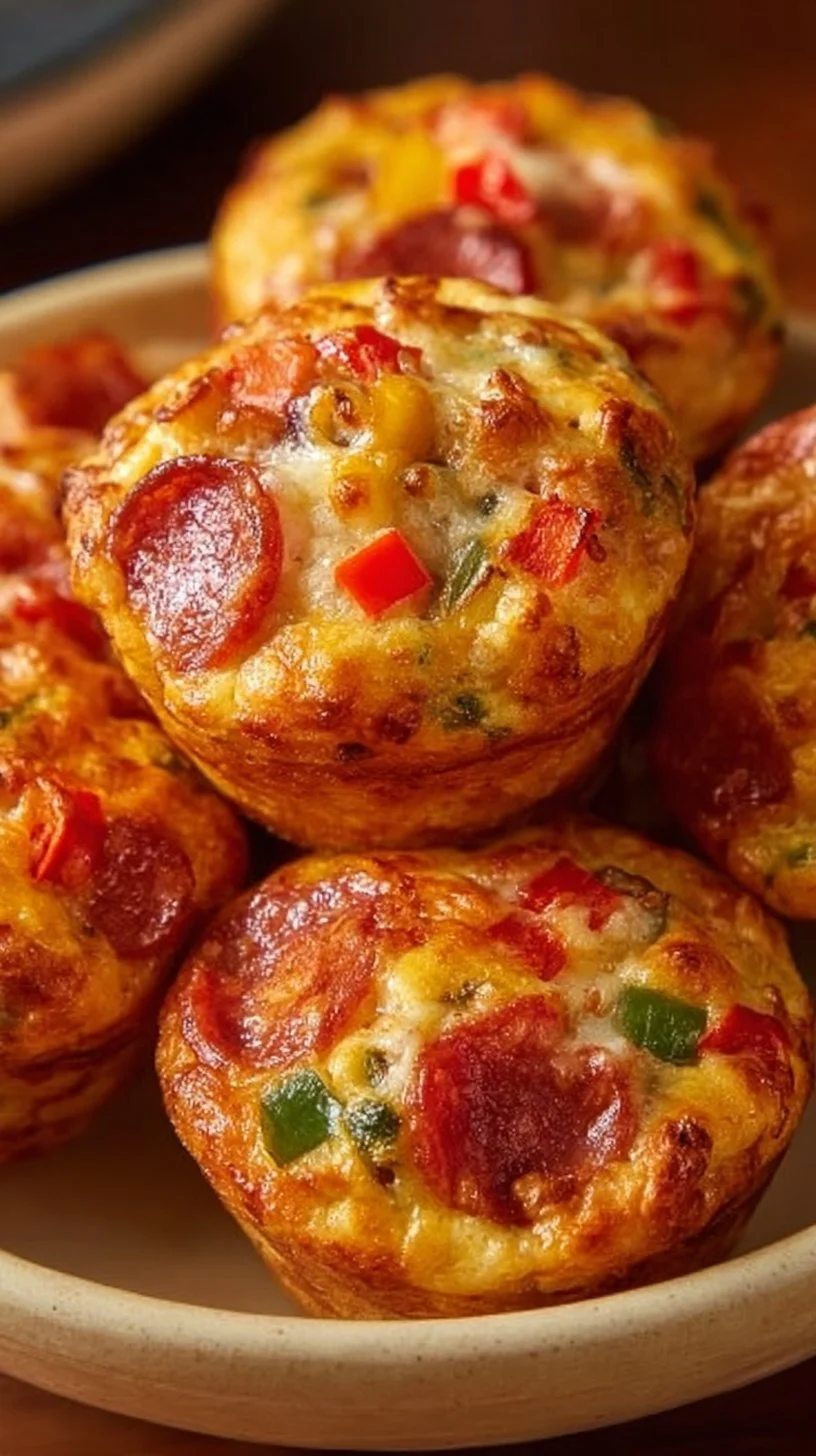 Saftige Pizza-Muffins frisch gebacken und bereit zum Genießen