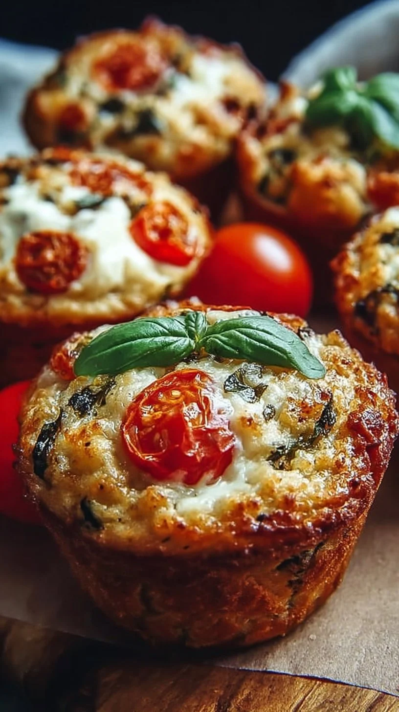 Tomate-Mozzarella-Basilikum-Muffins sind ein Genuss!