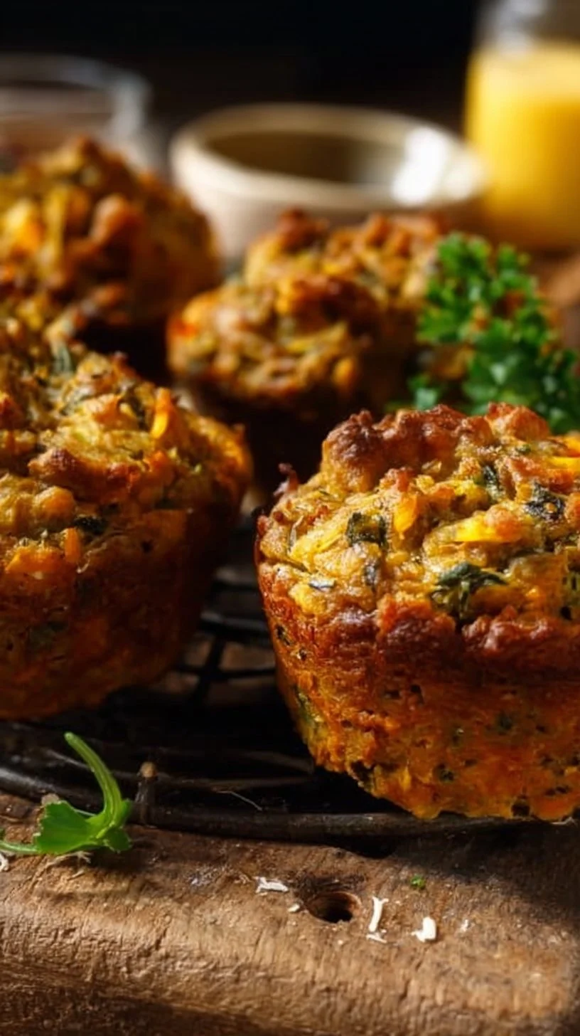 Vegane herzhafte Gemüsemuffins