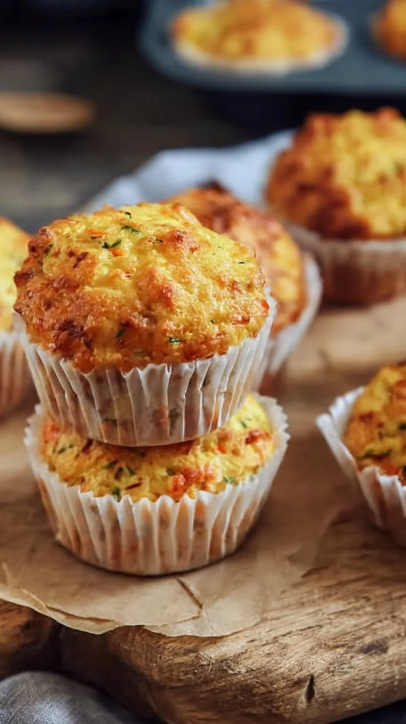 Vegetarische Gemüsemuffins mit frischem Gemüse und Gewürzen