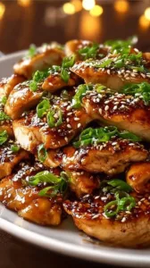 Saftiges Teriyaki Chicken aus dem Airfryer, perfekt zubereitet für ein köstliches Essen.