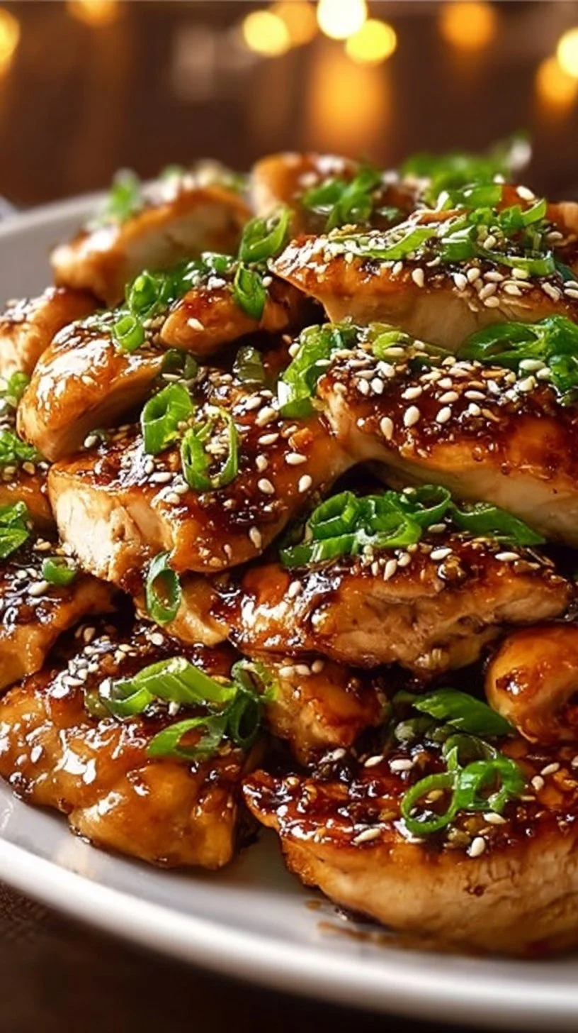 Saftiges Teriyaki Chicken aus dem Airfryer, perfekt zubereitet für ein köstliches Essen.