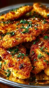 Blech mit knusprigem Parmesan Knoblauch Hähnchen frisch aus dem Ofen