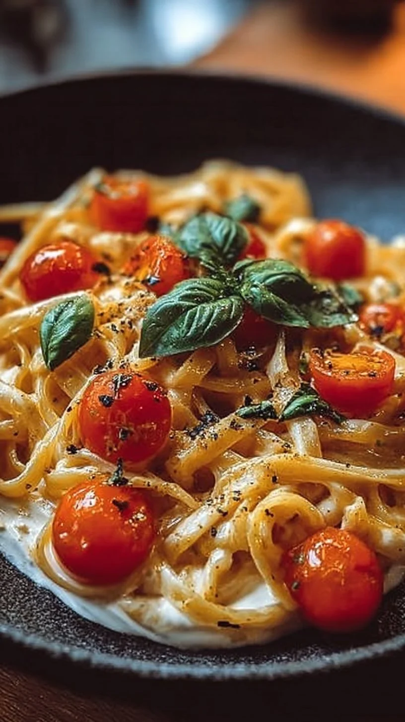 Cremige Burrata-Pasta mit frischen Zutaten