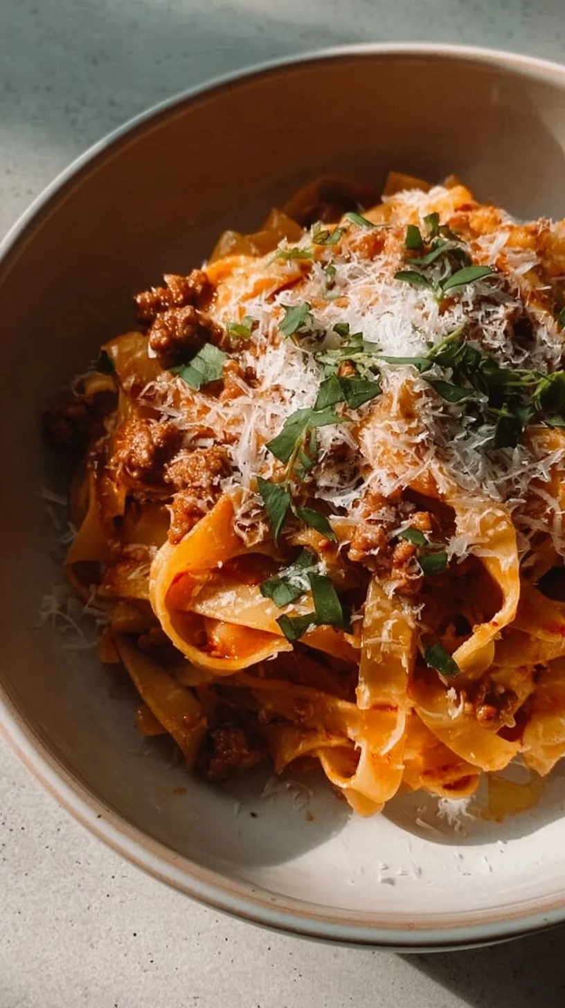 Cremige Fettuccine Bolognese