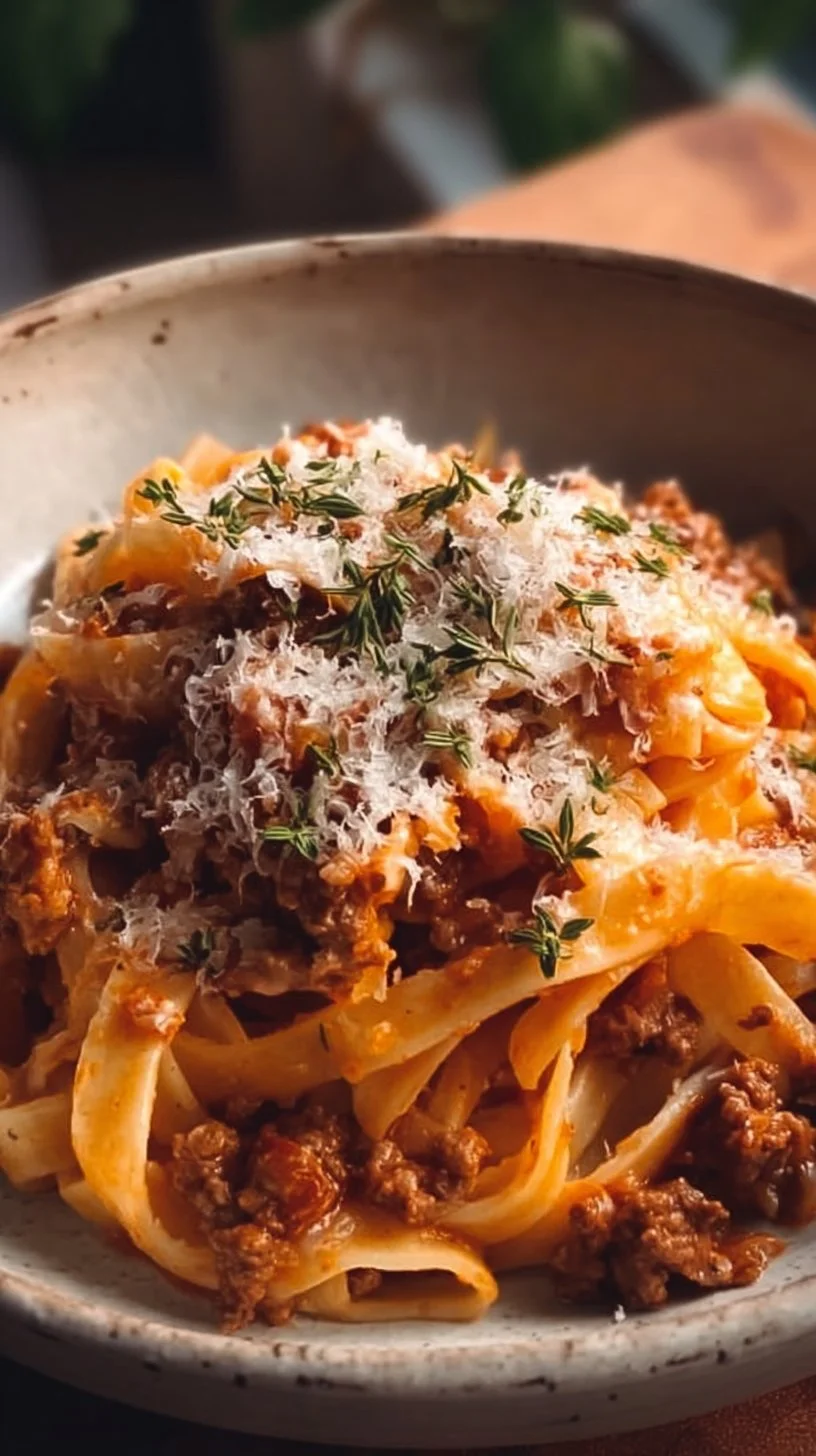 Cremige Fettuccine Bolognese