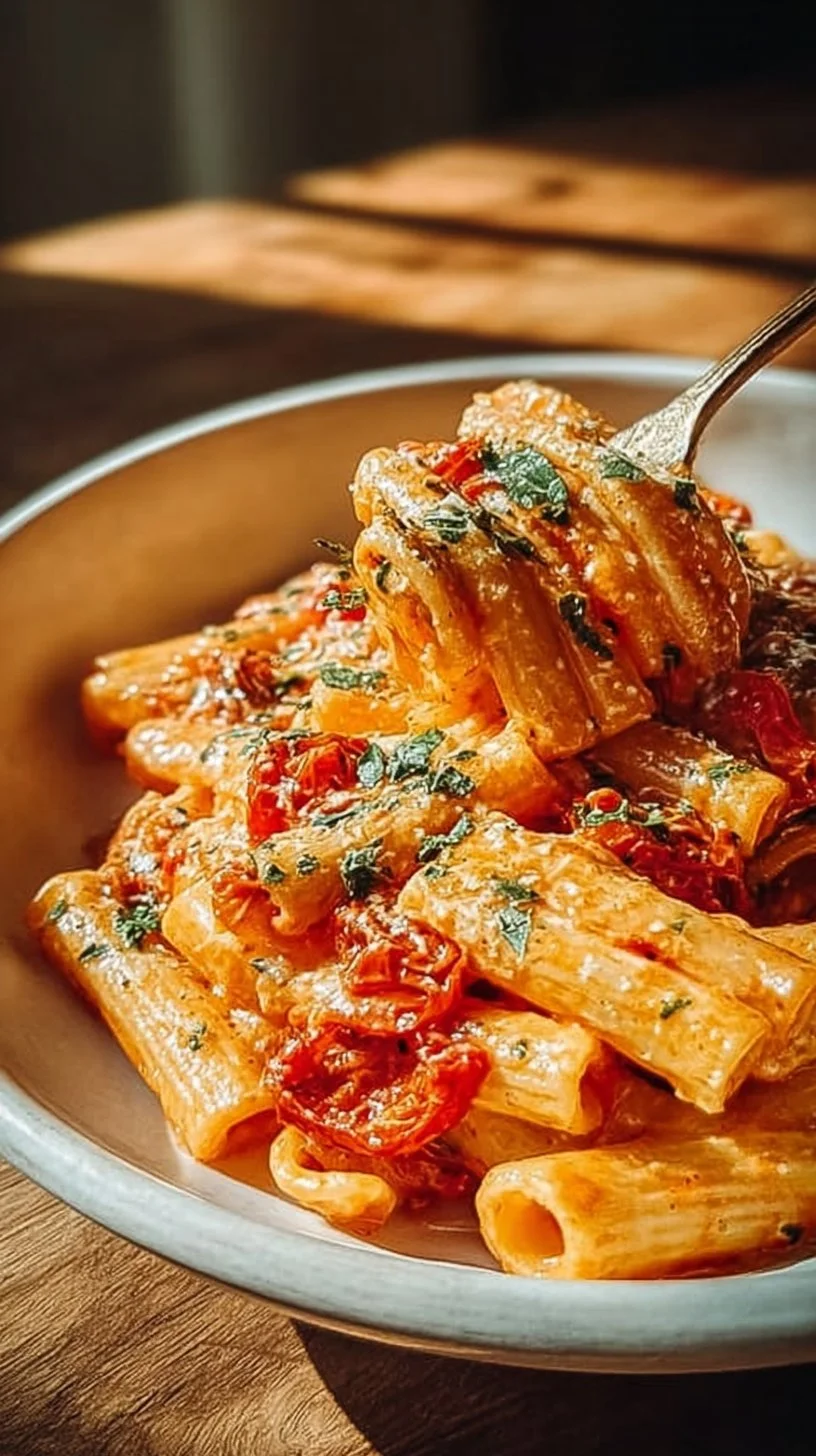 Cremige Tomaten-Knoblauch-Pasta