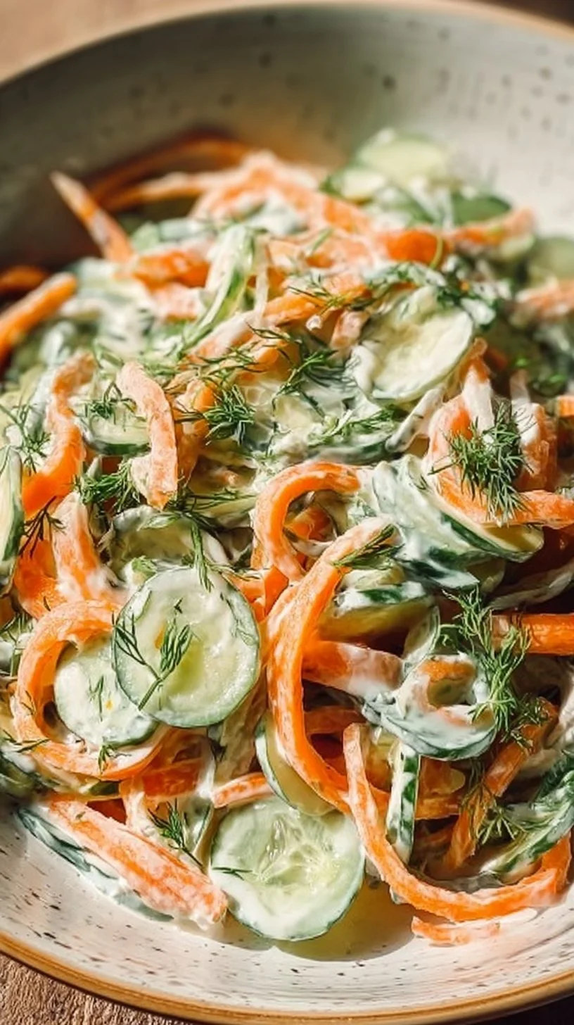 CREMIGER GURKEN- UND MÖHRENSALAT