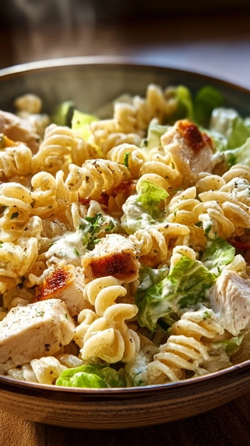 Cremiger Nudelsalat mit Hähnchen