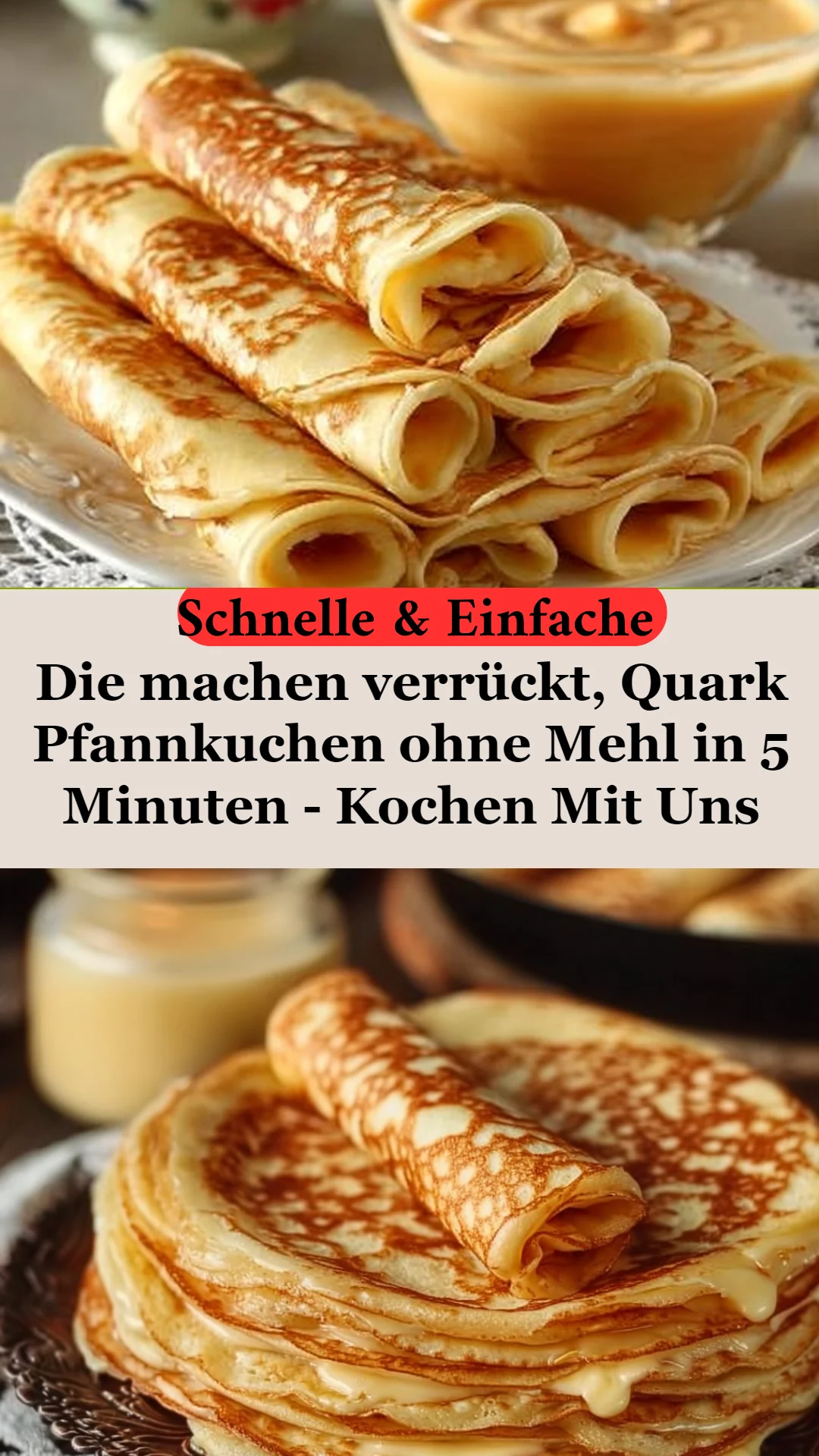 Die machen verrückt, Quark Pfannkuchen ohne Mehl in 5 Minuten - Kochen Mit Uns