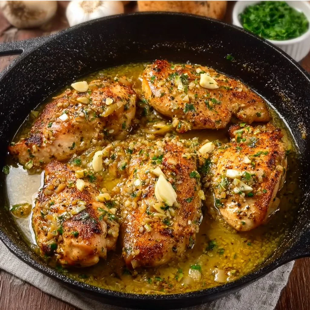 Einfaches Knoblauchbutter-Hühnchen