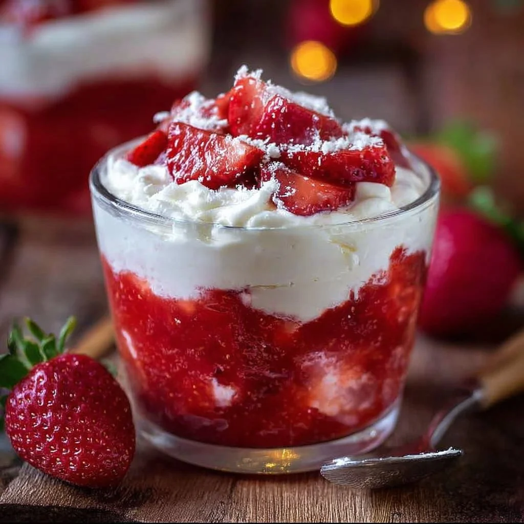 Erdbeer Dessert mit Quark und Mascarpone