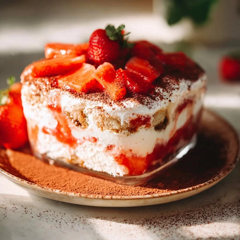 Erdbeer-Tiramisu (vegan)