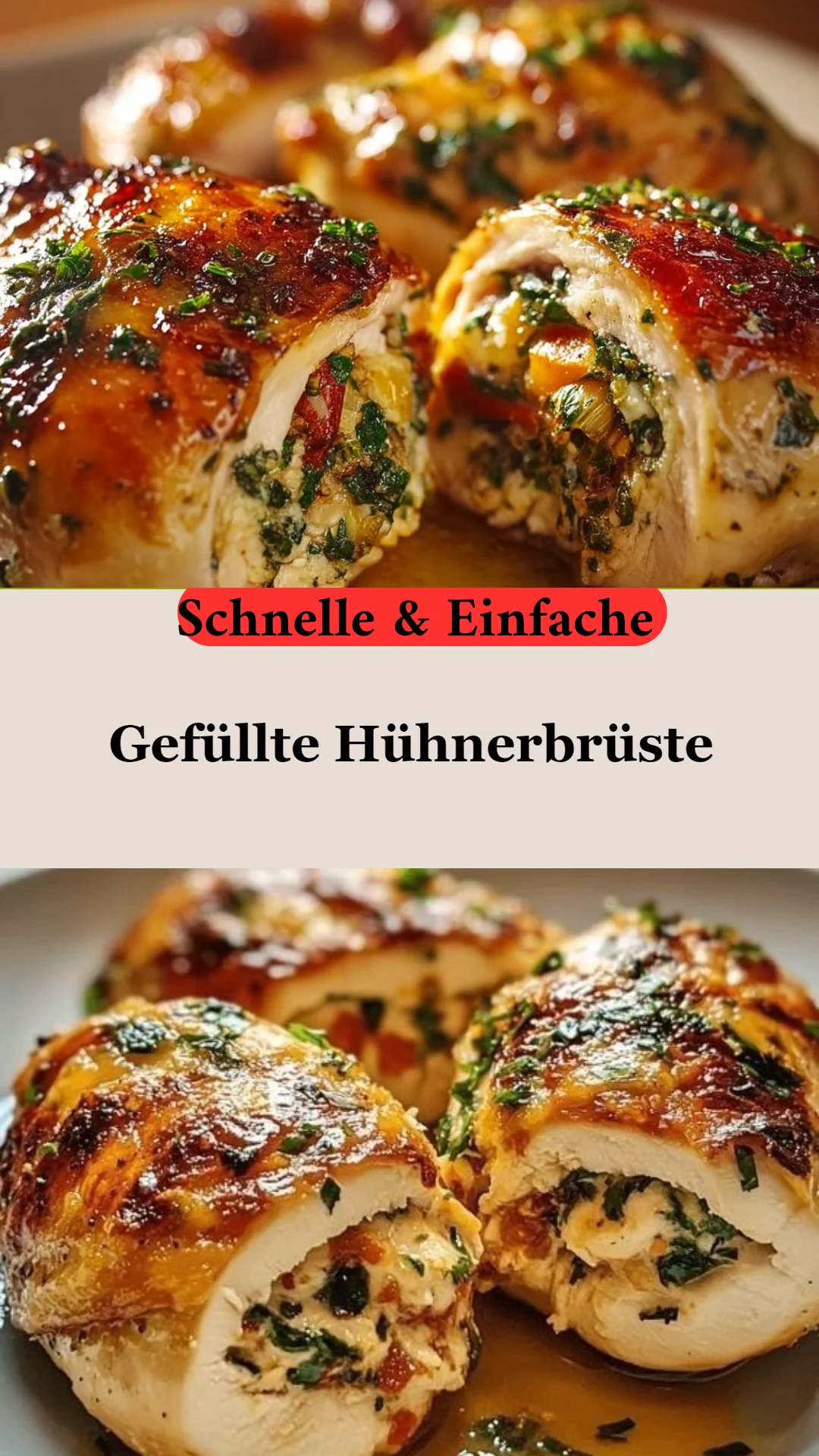 Gefüllte Hühnerbrüste