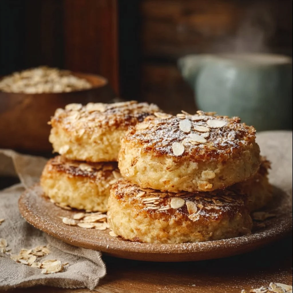 Gesunde Quark-Taler mit Haferflocken