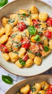Gnocchi Pfanne leicht gemacht mit frischem Gemüse und aromatischen Gewürzen